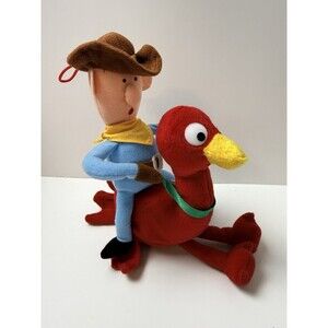 Vtg Stuffins Rudolph Island Of Misfit Toys Cowboy On Red Ostrich 10" Plush Xmas